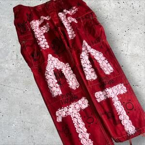 Propper Custom Big Boy FAT Club‎ Pants Red Printed Cargo Pants Size XL